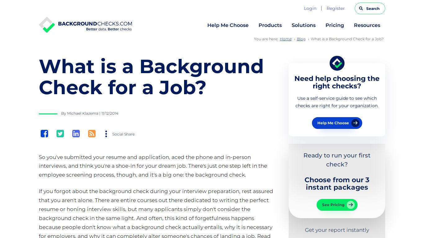 What is a Background Check for a Job?